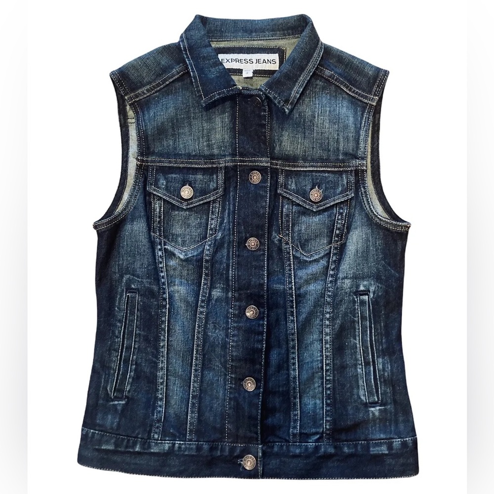 Express Jeans denim vest - womens XS